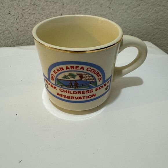 1973 Frank Childress Scout Reservation Mug, Mo-Kan Area Council - Picture 1 of 3